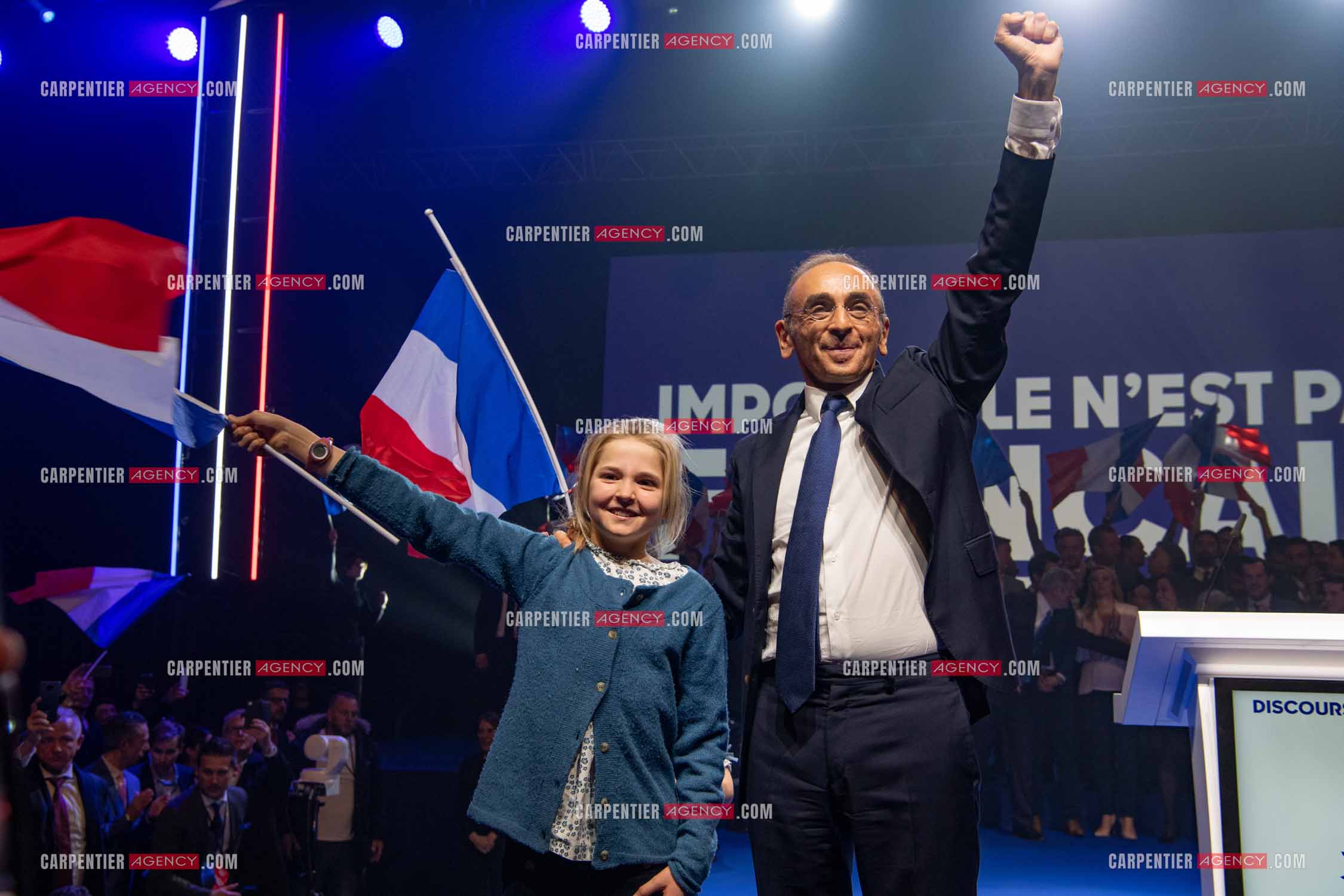 Meeting à Toulon du candidat à la présidentielle Eric Zemmour.
