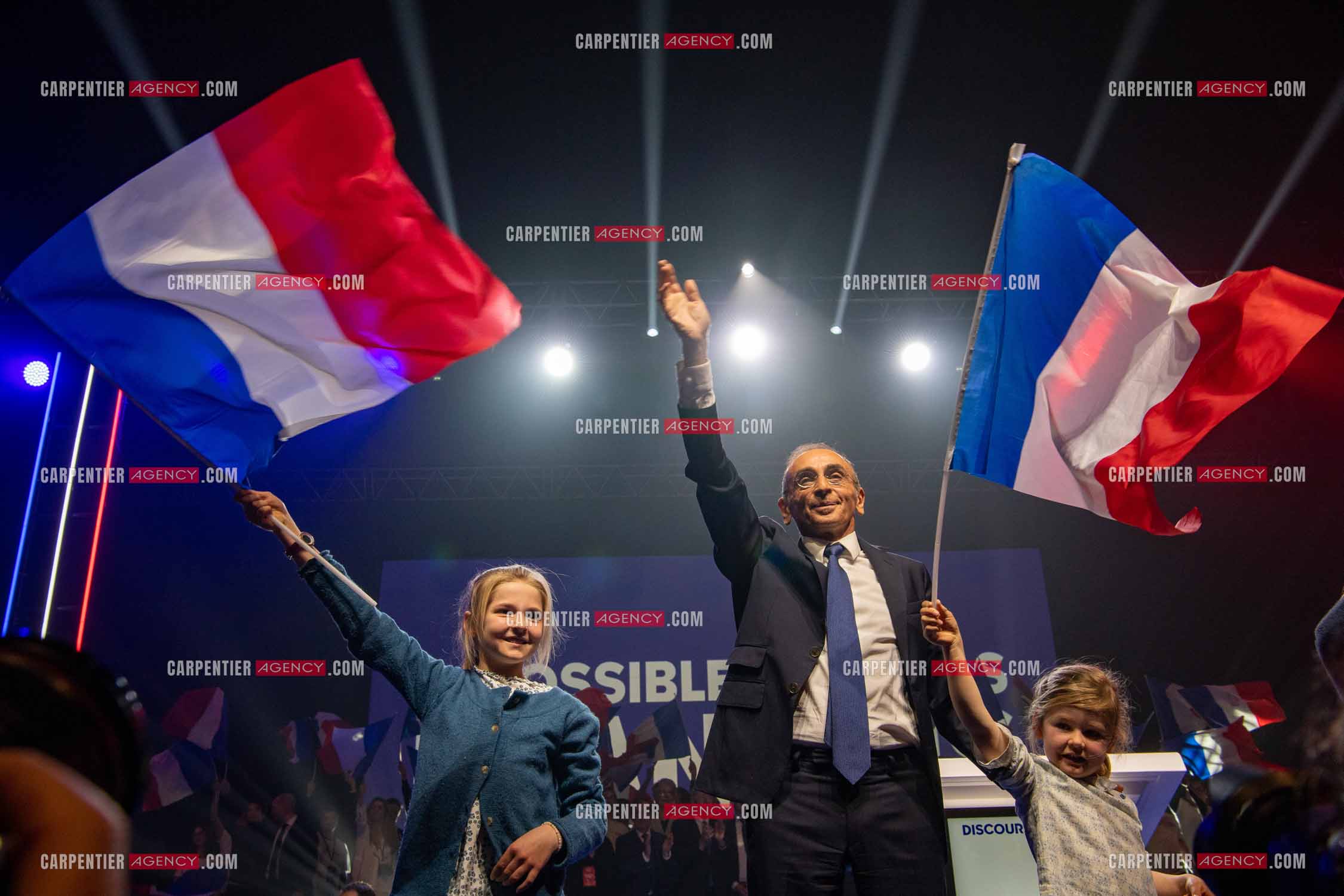 Meeting à Toulon du candidat à la présidentielle Eric Zemmour.