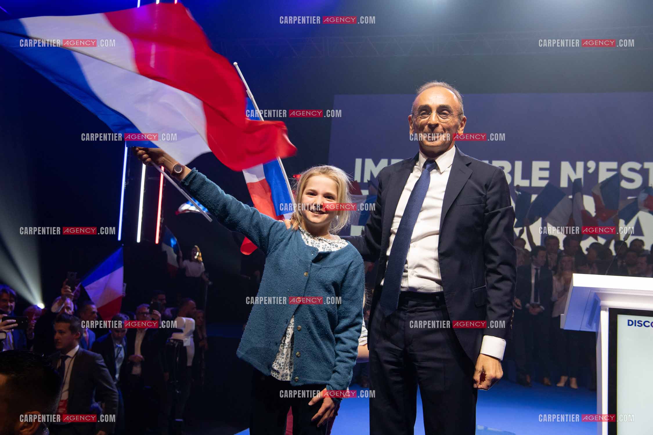 Meeting à Toulon du candidat à la présidentielle Eric Zemmour.