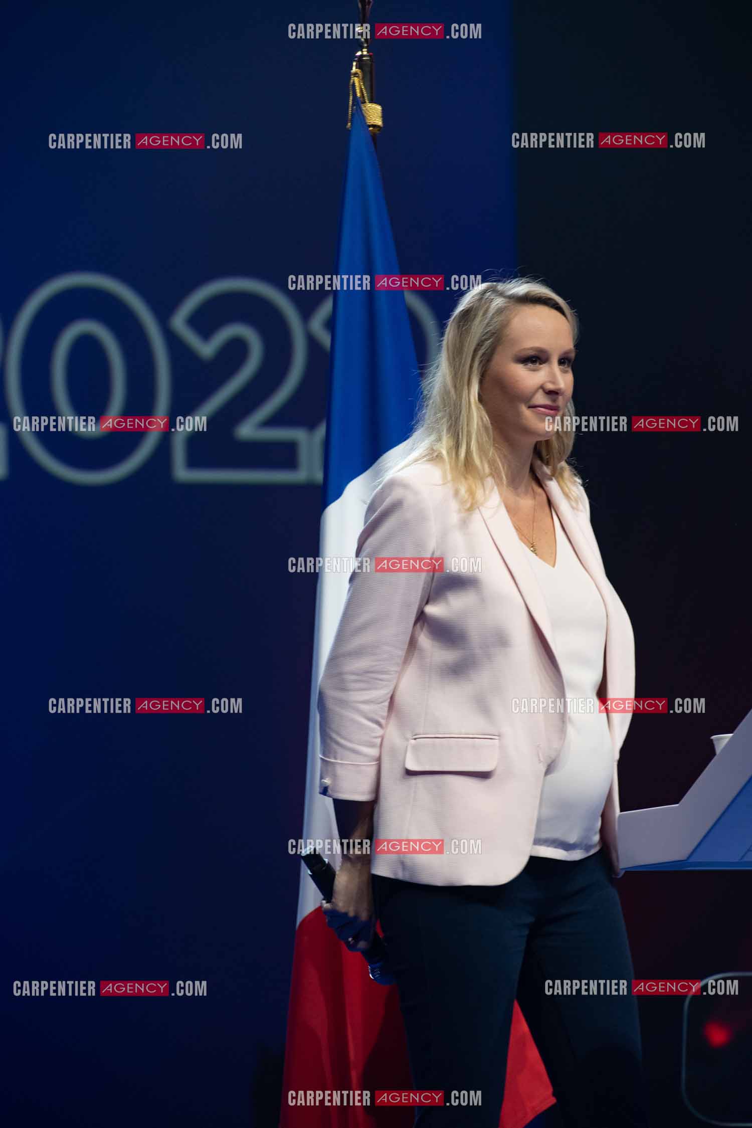 Meeting à Toulon du candidat à la présidentielle Eric Zemmour. La députée Marion Maréchal Le Pen.