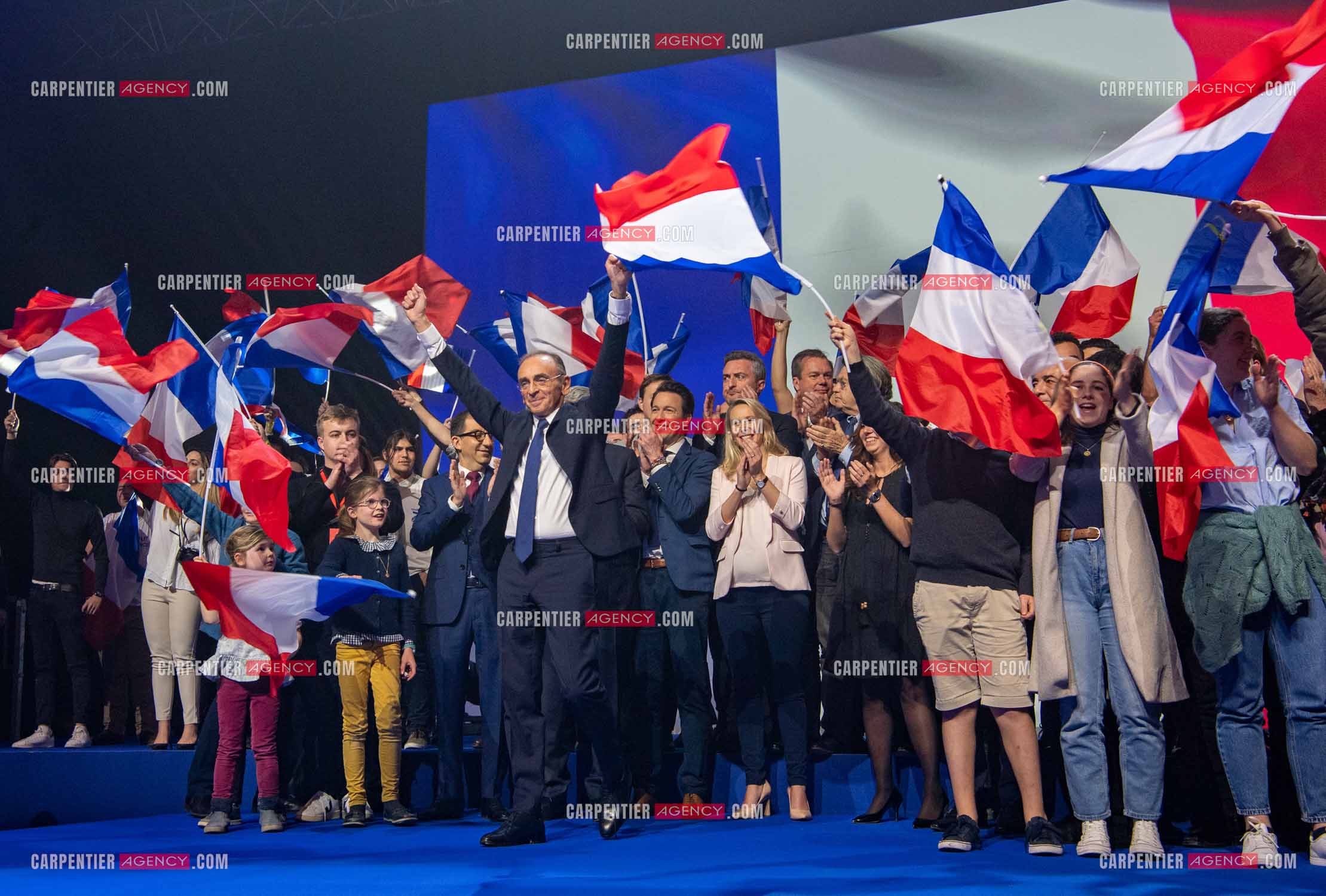 Meeting à Toulon du candidat à la présidentielle Eric Zemmour.