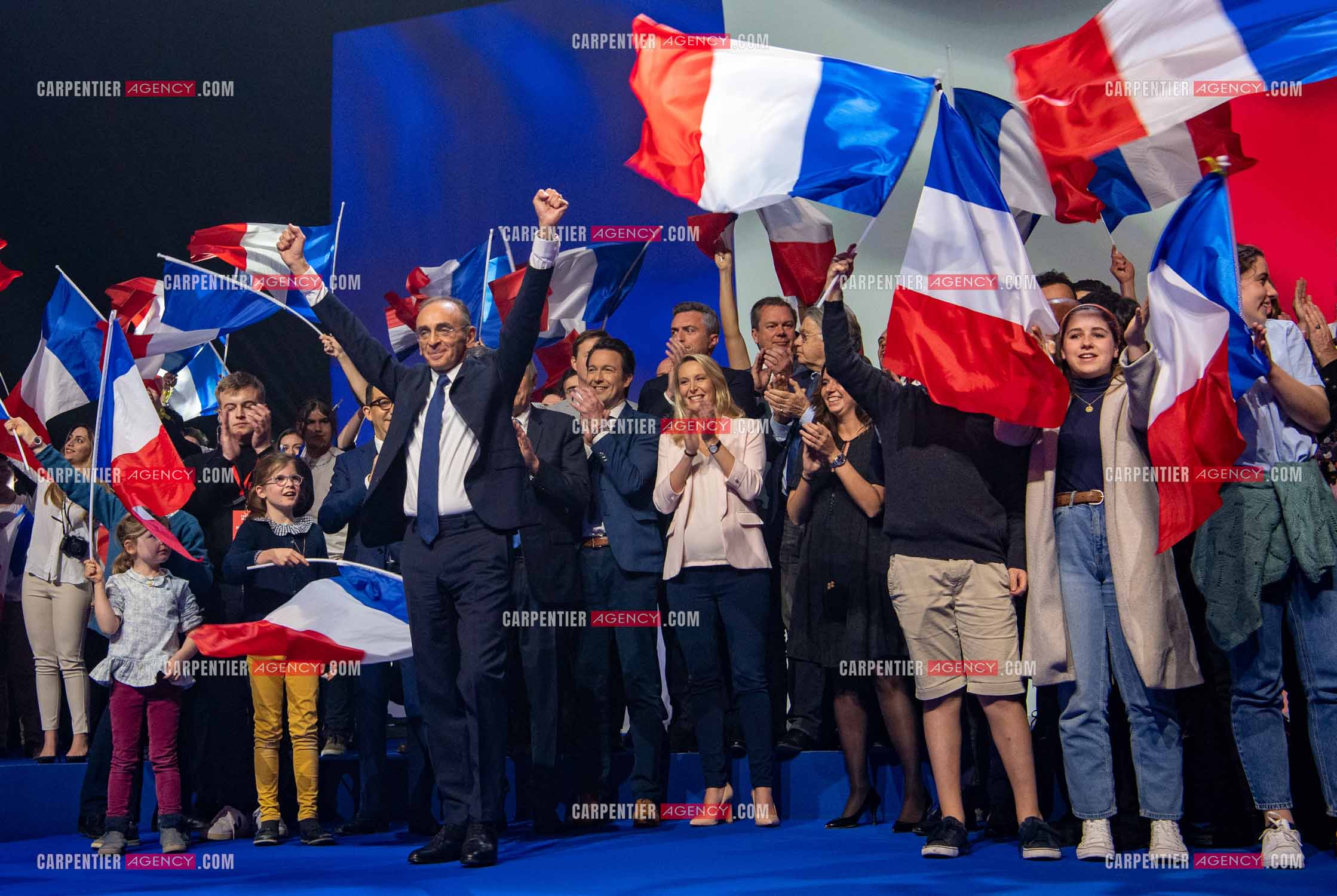 Meeting à Toulon du candidat à la présidentielle Eric Zemmour.
