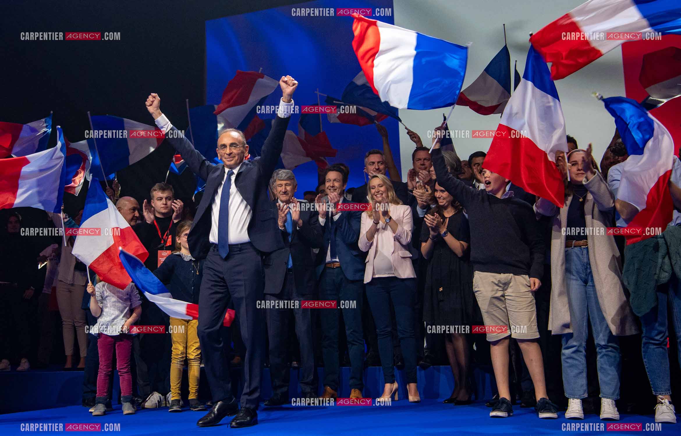 Meeting à Toulon du candidat à la présidentielle Eric Zemmour.