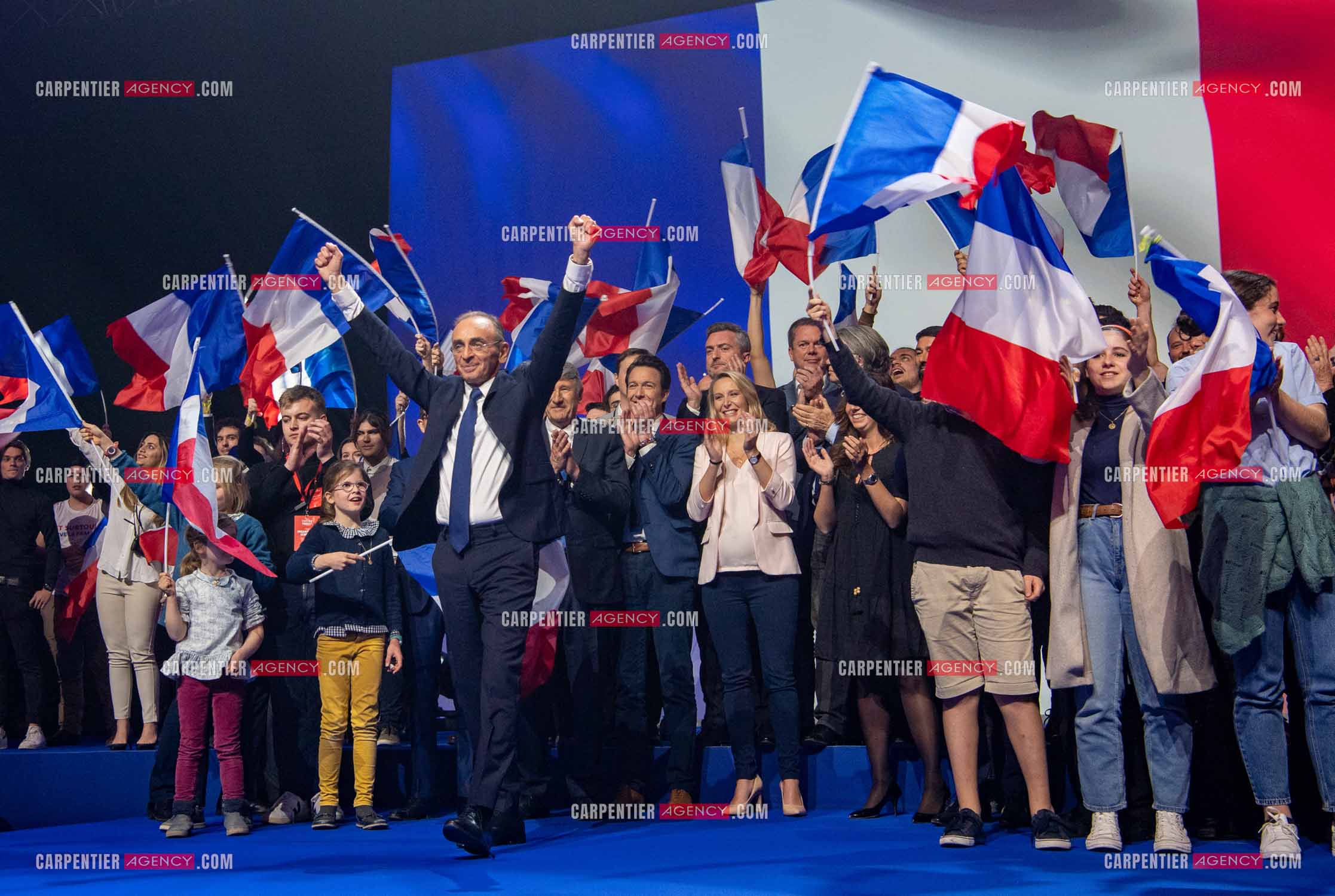 Meeting à Toulon du candidat à la présidentielle Eric Zemmour.