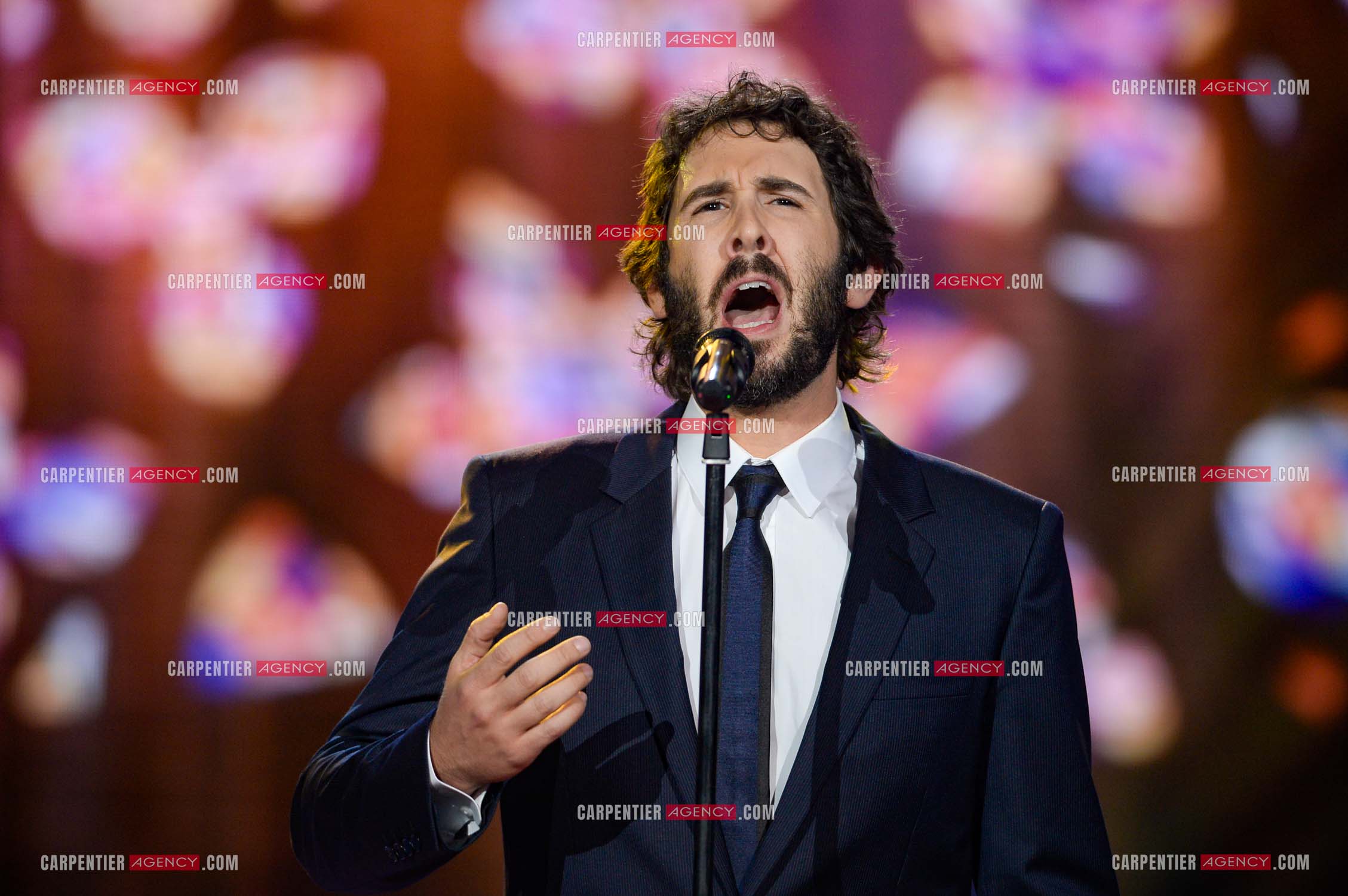 Le chanteur Américain Josh Groban lors d'un passage sur le plateau de The Voice pour la promo de son album..  ( Exclusif )