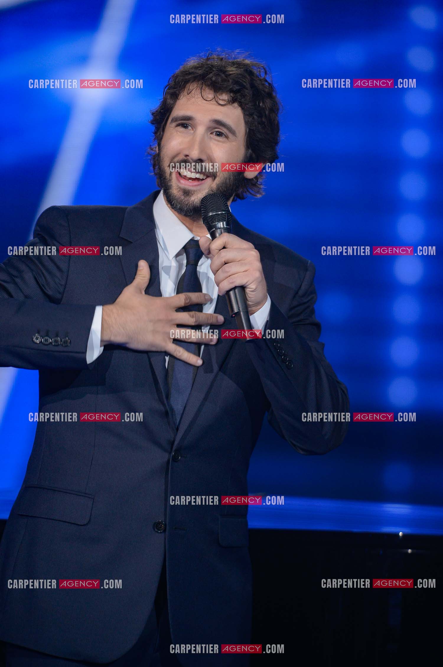 Le chanteur Américain Josh Groban lors d'un passage sur le plateau de The Voice pour la promo de son album..  ( Exclusif )