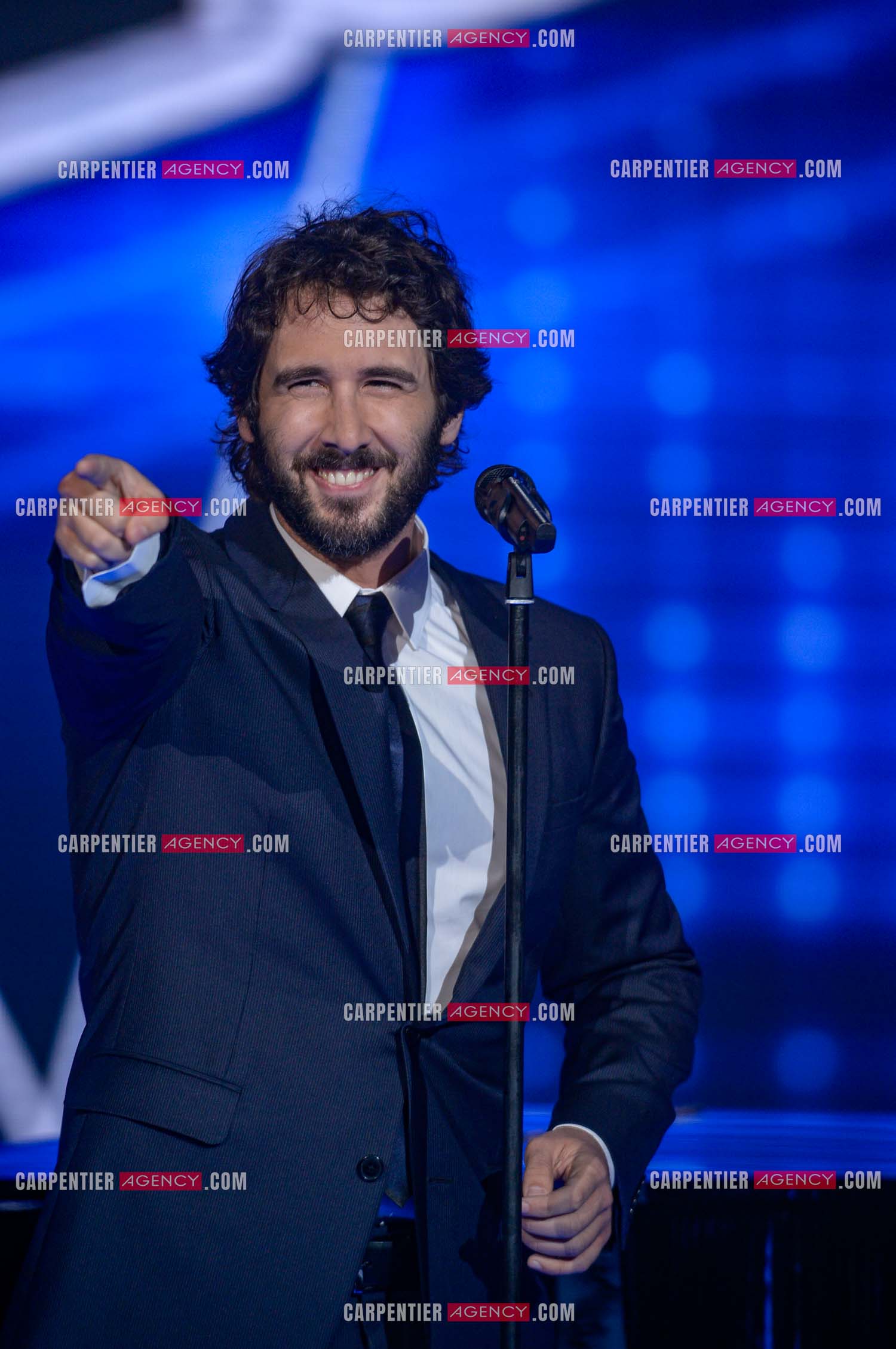 Le chanteur Américain Josh Groban lors d'un passage sur le plateau de The Voice pour la promo de son album..  ( Exclusif )