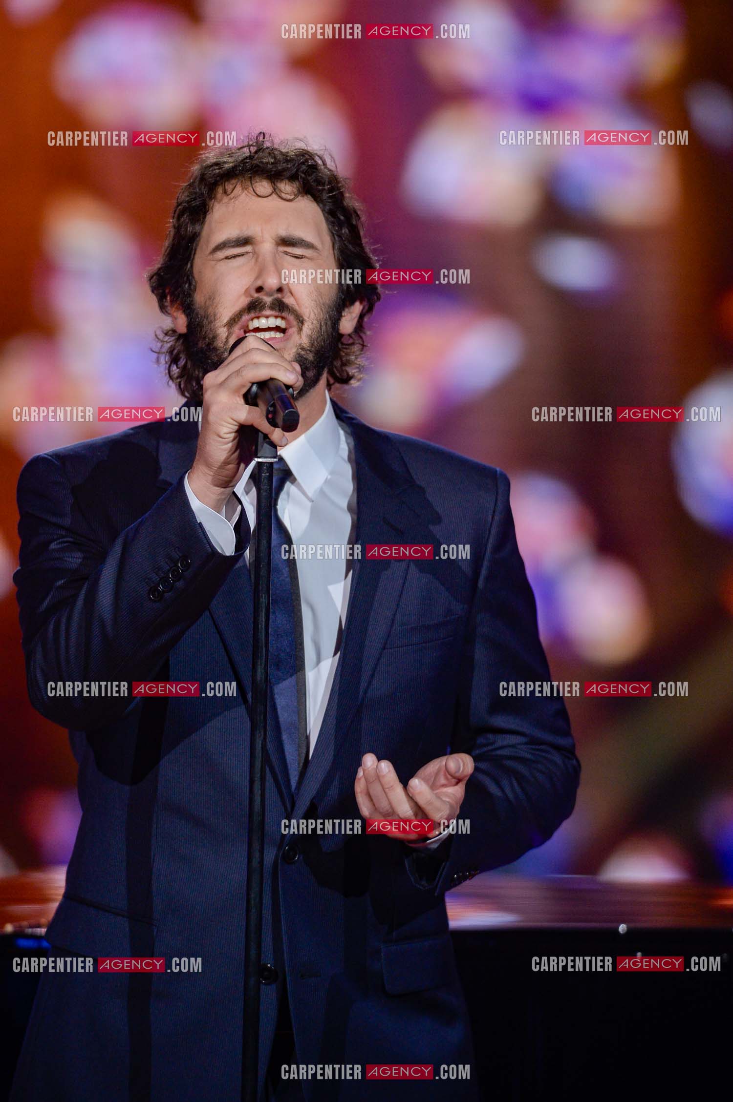 Le chanteur Américain Josh Groban lors d'un passage sur le plateau de The Voice pour la promo de son album..  ( Exclusif )