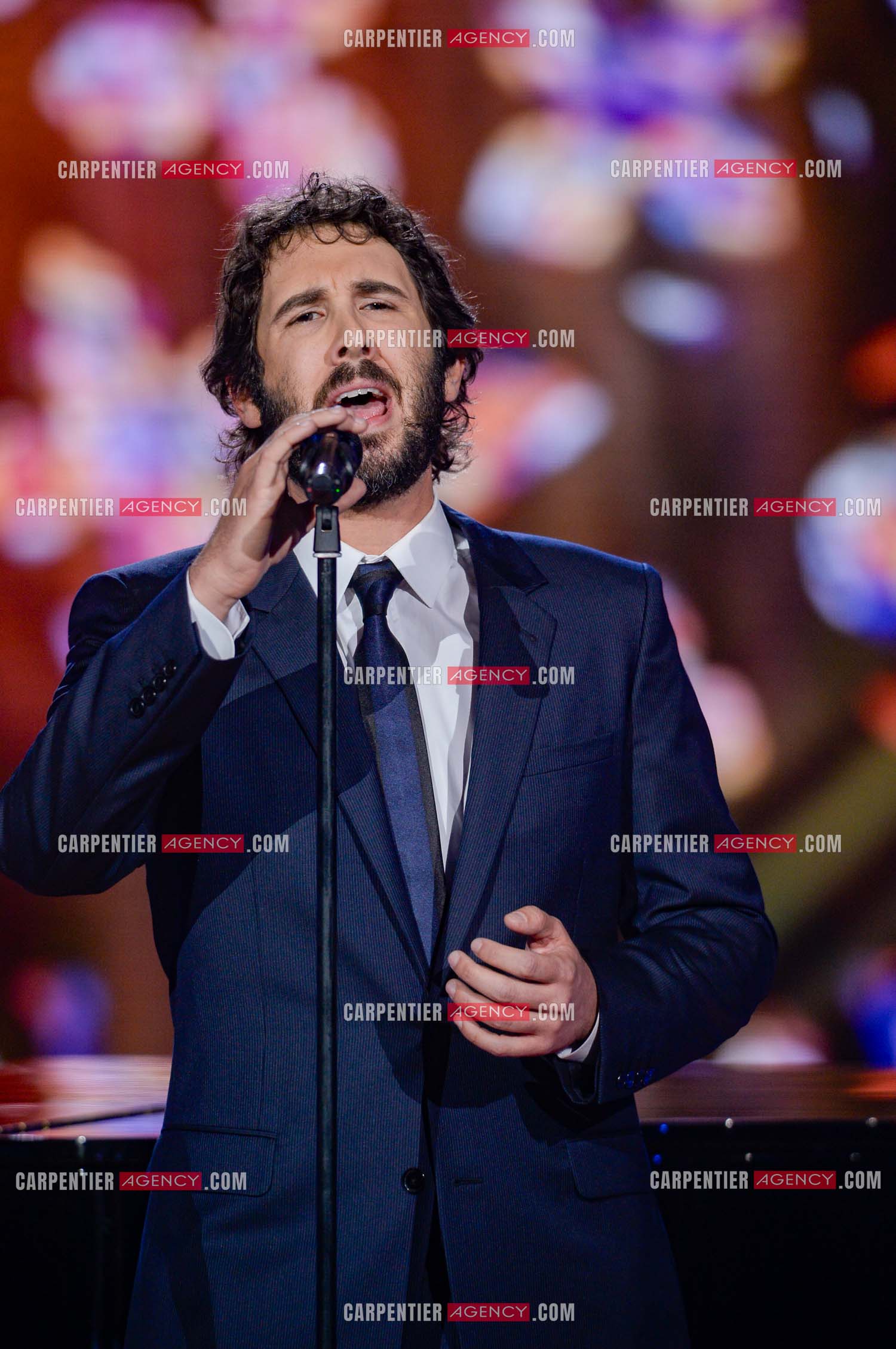 Le chanteur Américain Josh Groban lors d'un passage sur le plateau de The Voice pour la promo de son album..  ( Exclusif )