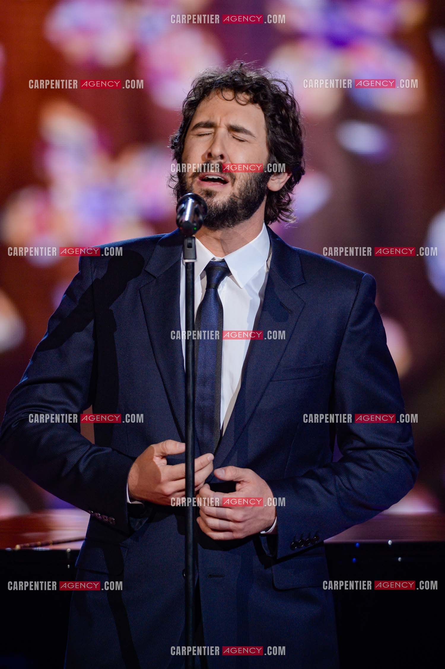 Le chanteur Américain Josh Groban lors d'un passage sur le plateau de The Voice pour la promo de son album..  ( Exclusif )