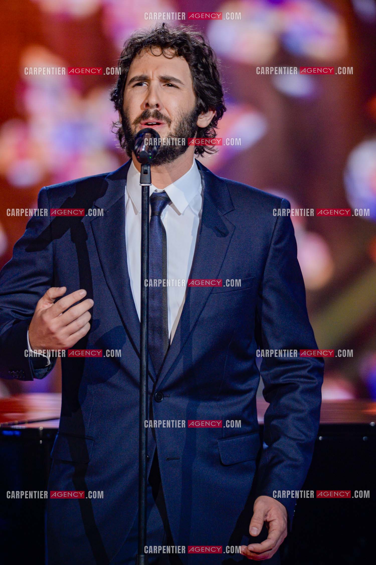 Le chanteur Américain Josh Groban lors d'un passage sur le plateau de The Voice pour la promo de son album..  ( Exclusif )