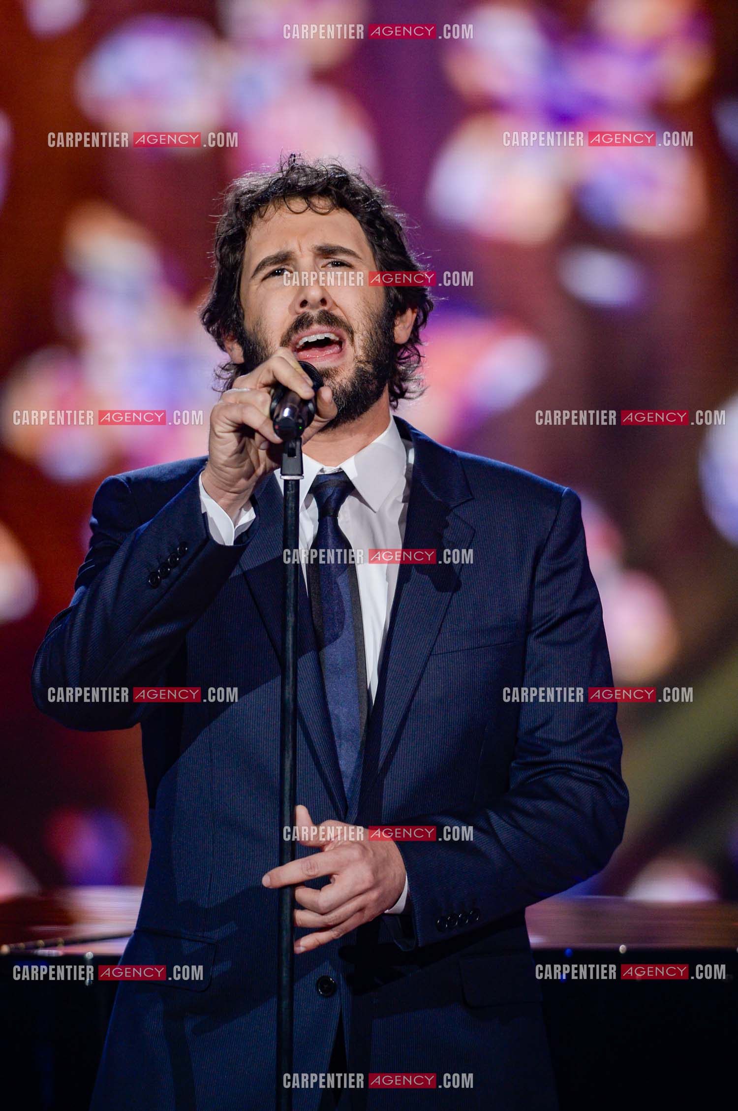 Le chanteur Américain Josh Groban lors d'un passage sur le plateau de The Voice pour la promo de son album..  ( Exclusif )