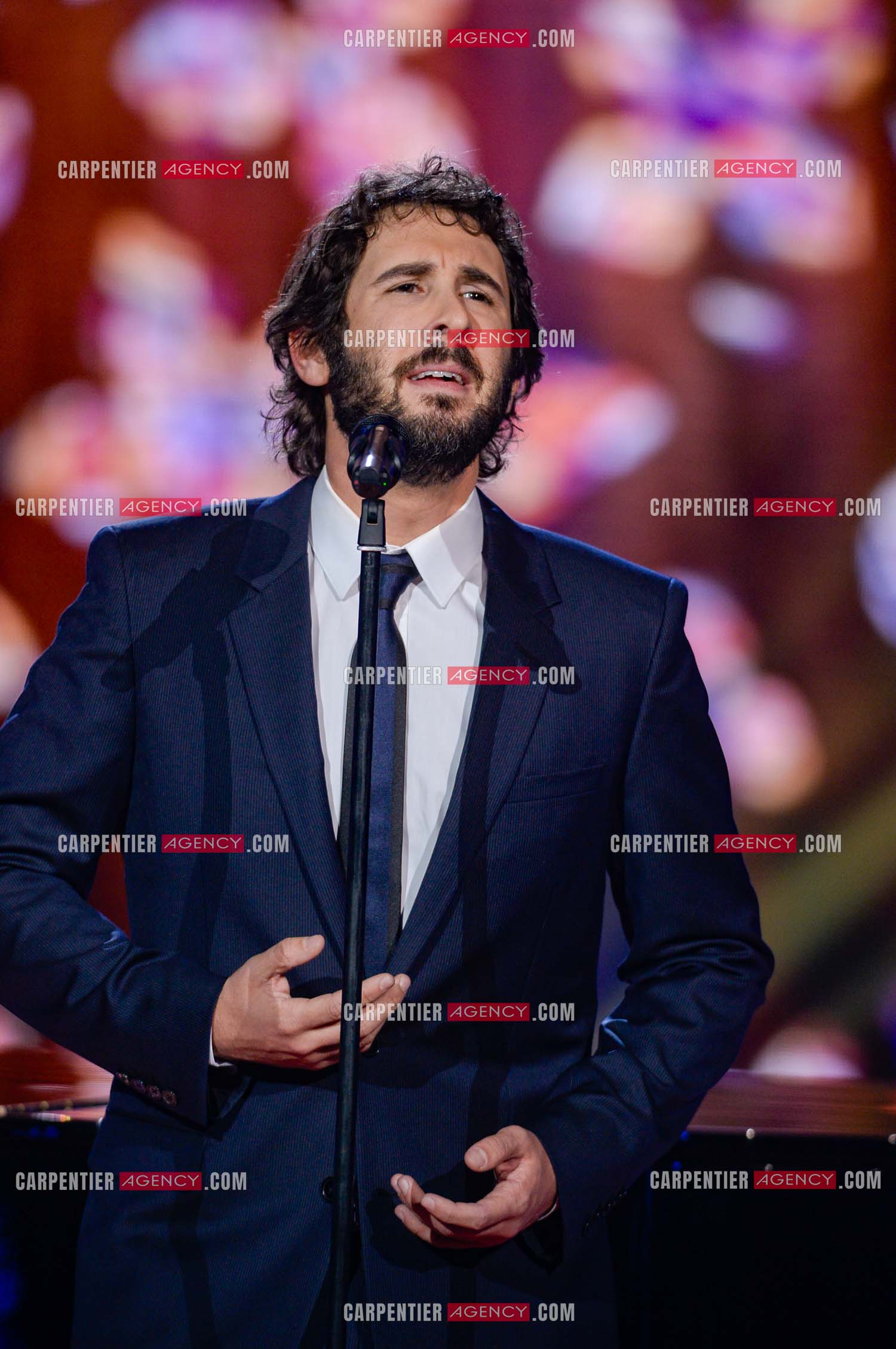 Le chanteur Américain Josh Groban lors d'un passage sur le plateau de The Voice pour la promo de son album..  ( Exclusif )