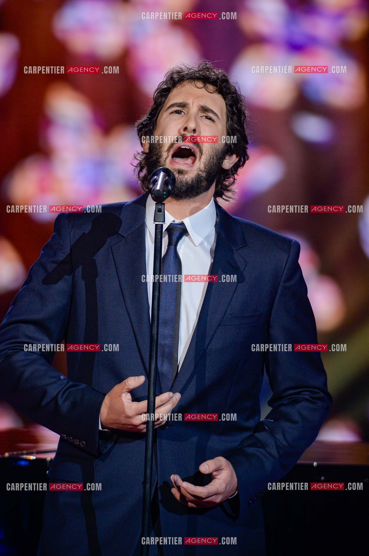 Le chanteur Américain Josh Groban lors d'un passage sur le plateau de The Voice pour la promo de son album..  ( Exclusif )