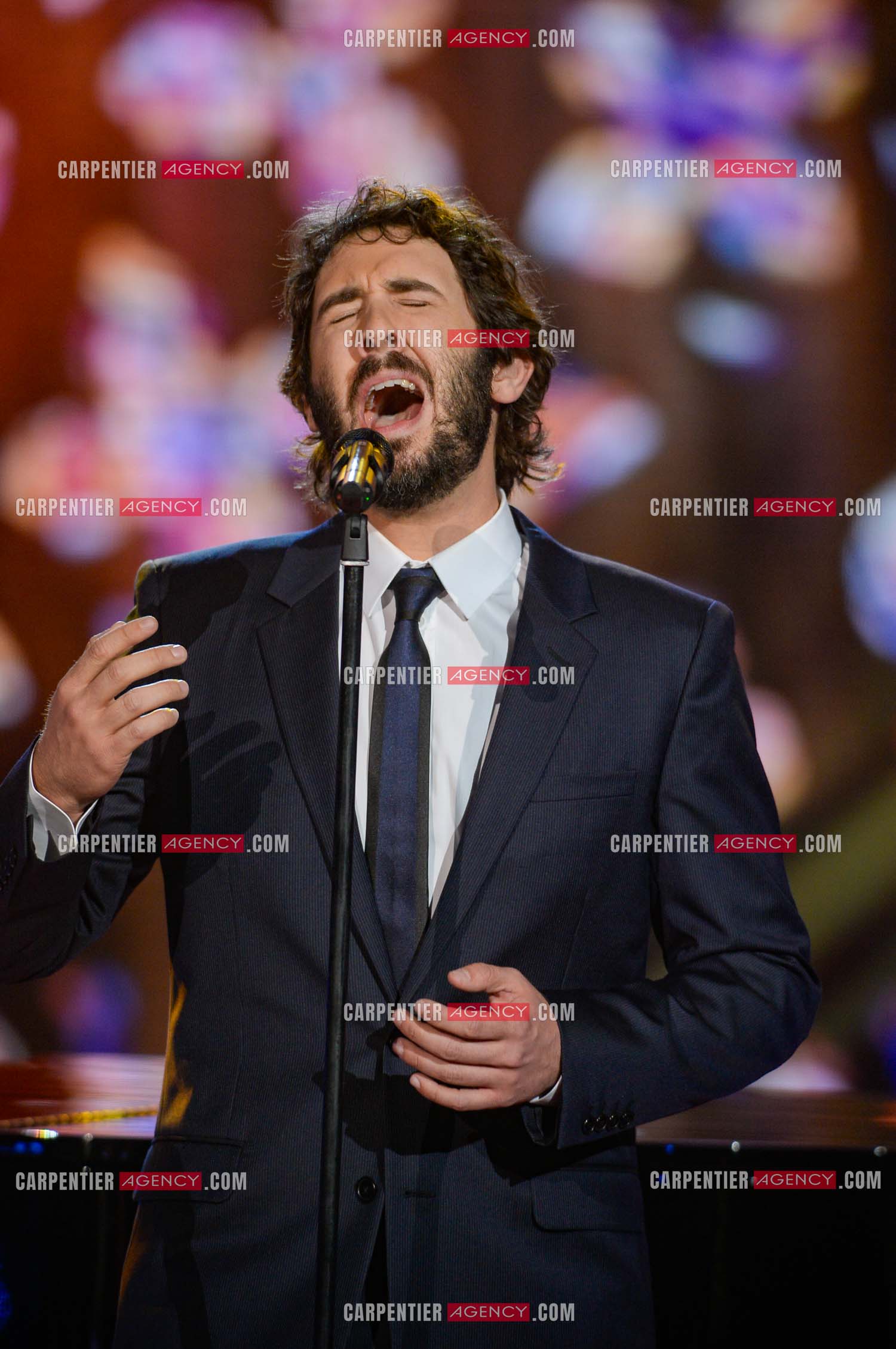 Le chanteur Américain Josh Groban lors d'un passage sur le plateau de The Voice pour la promo de son album..  ( Exclusif )